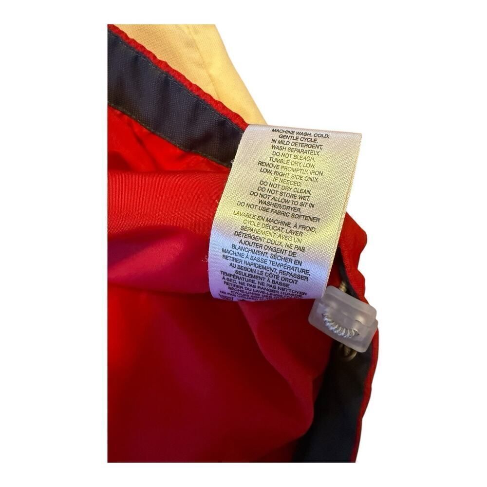 Vintage 90s Columbia Red White Hooded Sailing Squall Jacket Windbreaker Sz L - Picture 5 of 9